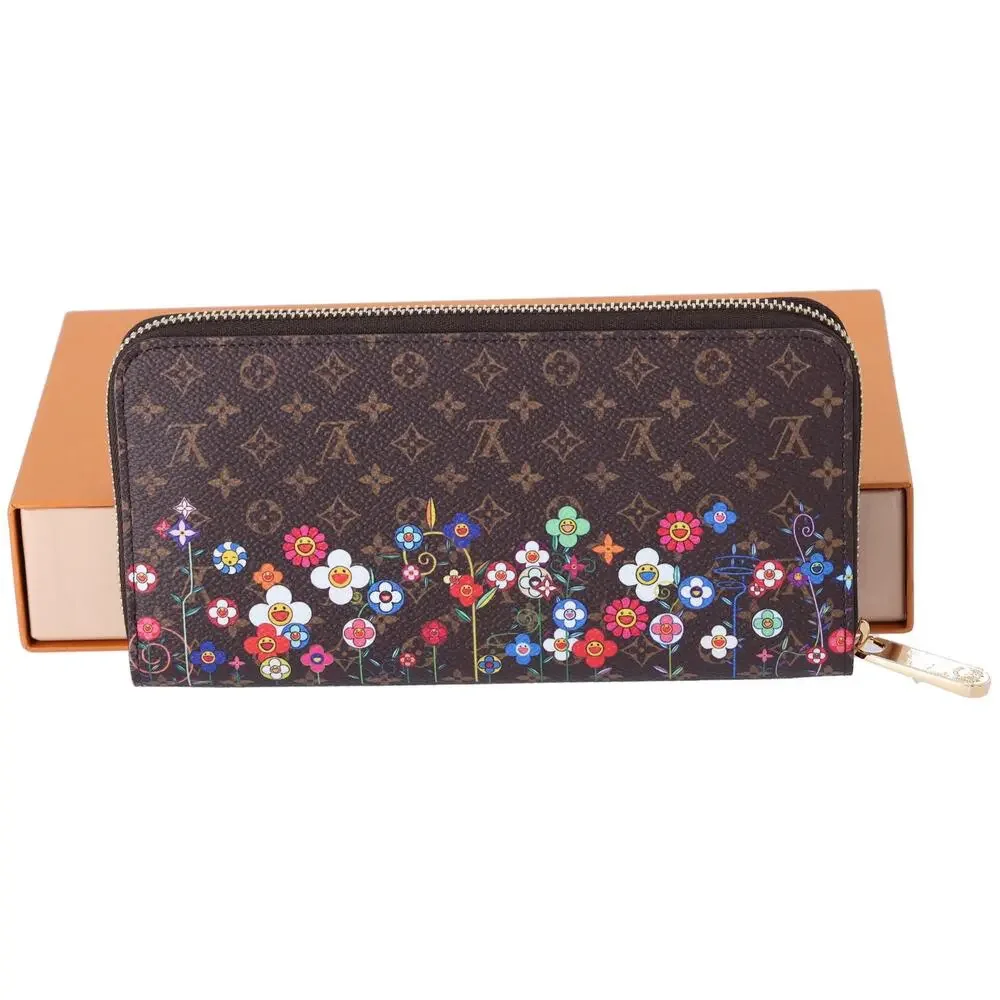 Louis Vuitton Murakami Zippy Wallet M14162 Monogram Pink Multi Flowers 2025